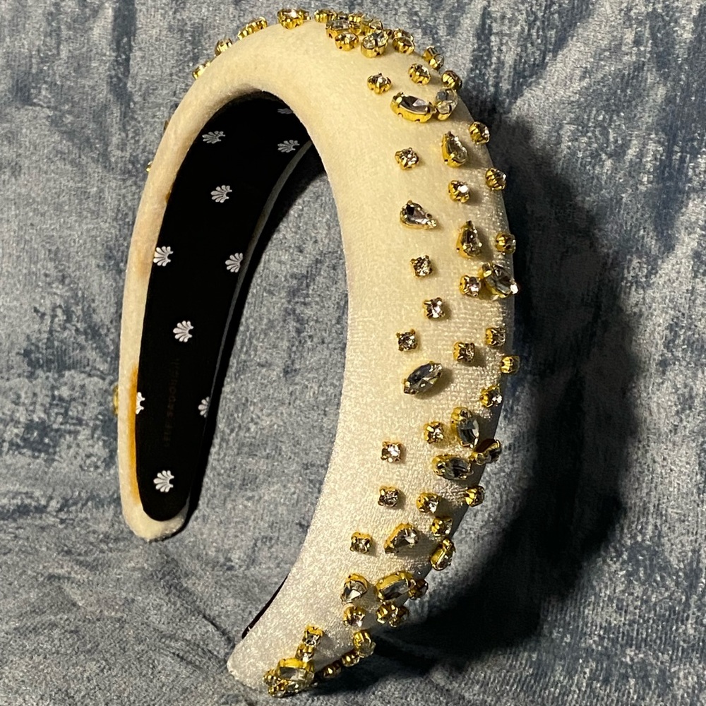 Lele Sadoughi embellished velvet padded headband